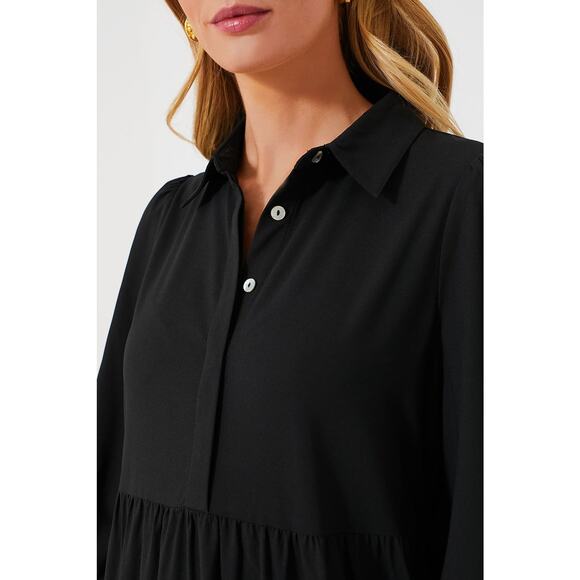 POMANDER PLACE Black Crepe Mabel Maxi Dress Size S NWT Retail $148 Tuckernuck - Picture 5 of 8